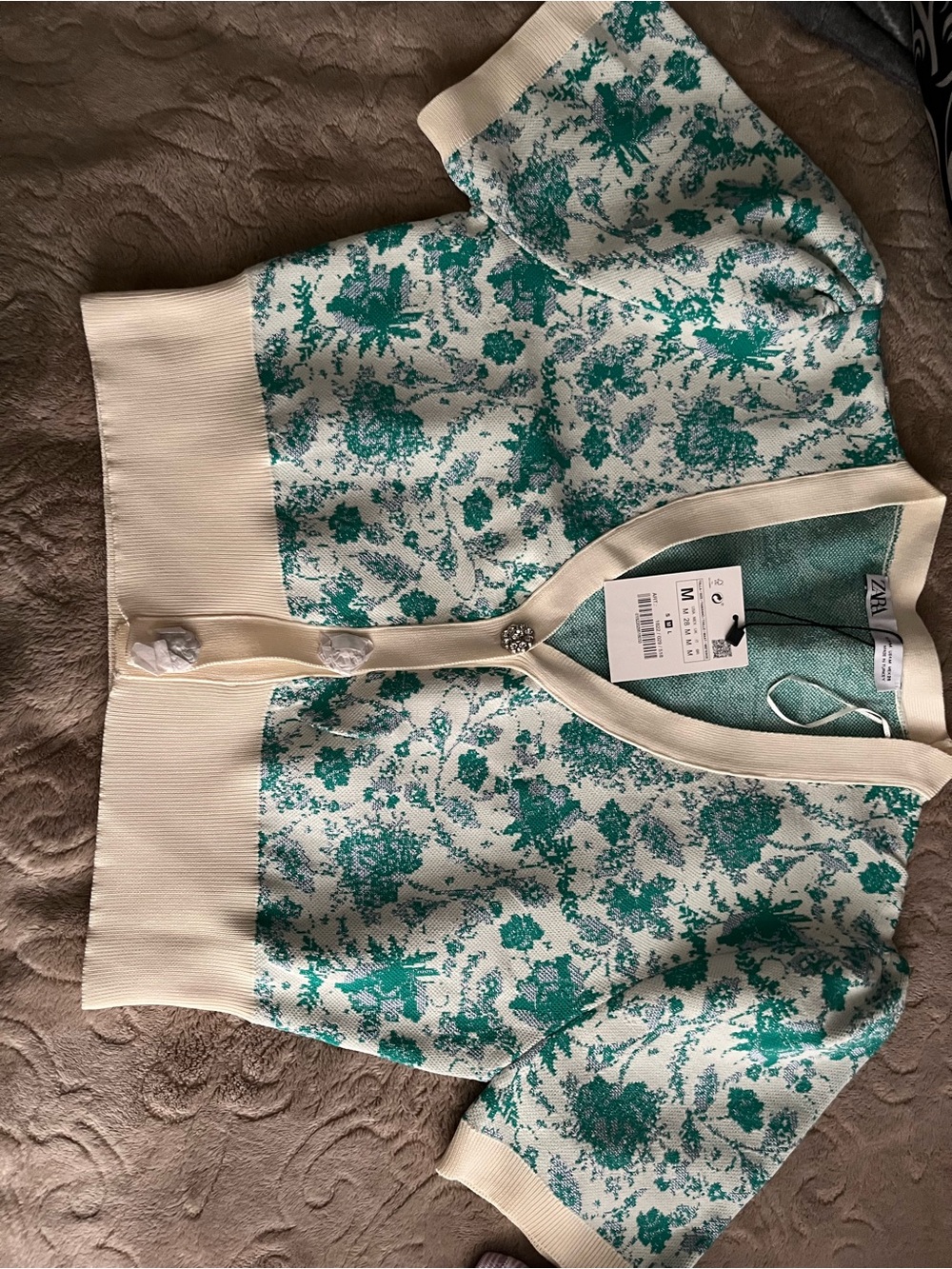 Zara cropped blouse